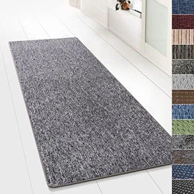 Afbeelding van KARAT Loper de gang, keukentapijt, woonkamer, op maat, per meter, turbo patroon, grijs, 80 x 200 cm