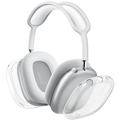 Afbeelding van VICHYIE Airpods Max hoesje, transparante zachte TPU hoes, krasbestendig, accessoires voor hoofdtelefoon (transparant)
