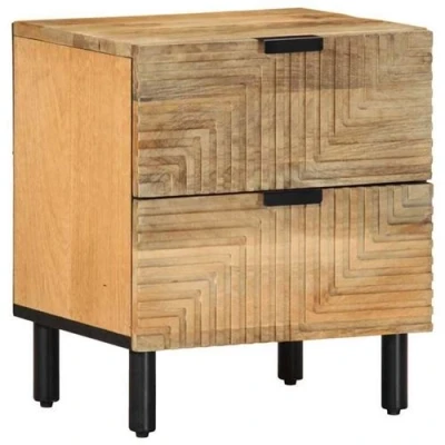 Afbeelding van vidaXL Nachtkastje 40x33x46 cm massief mangohout bruin