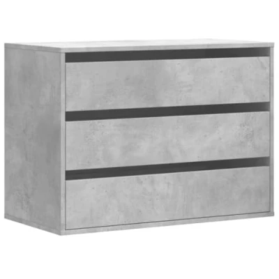 Afbeelding van vidaXL Ladekast 80x41x58 cm bewerkt hout betongrijs