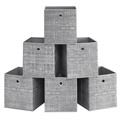 Afbeelding van Aufbewahrungsbox 26cm 6er Set grau meliert