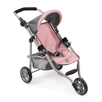 Afbeelding van Bayer Chic 2000 Poppenwagen Jogger Lola Melange Grijs Roze