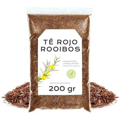 Afbeelding van Rode Rooibos 200 g Infusie Losse Tea Natuurlijke eigenschappen (200 g, Rooibos)