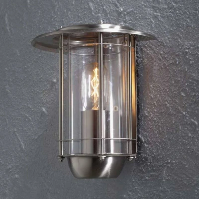 Afbeelding van Konstsmide Trento 7565 000 Buitenlamp (wand) Spaarlamp, LED E27 60 W RVS