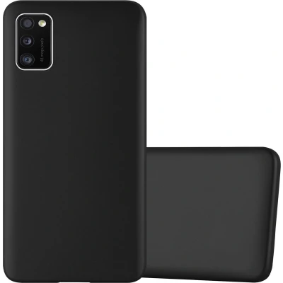 Afbeelding van Cadorabo Hoesje geschikt voor Samsung Galaxy A41 in METALLIC ZWART Beschermhoes gemaakt van flexibel TPU silicone Case Cover