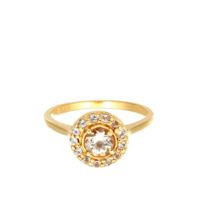 Afbeelding van Elli Verlobungs Morganite Pfirsich Ring, Dames, Maat: 54, Gold