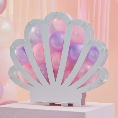 Afbeelding van Ballonnen mozaïek Schelp Mermaid Magic 47x49x13cm