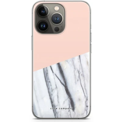 Afbeelding van Case Company® hoesje geschikt voor iPhone 13 Pro A touch of peach Soft Cover Telefoonhoesje Bescherming aan alle Kanten en Schermrand