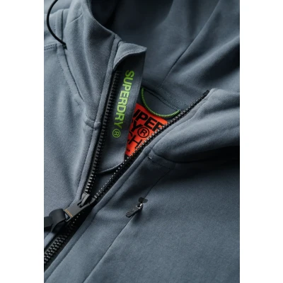 Afbeelding van Superdry TECH LOGO Hoodie Sweater met rits, Heren, Maat: 3XL, Stormy weather blue