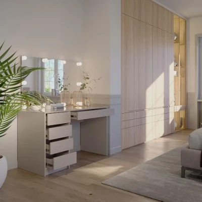 Afbeelding van Vicco Kaptafel Sherry, Kasjmier, 120 cm met spiegel &amp; LED verlichting