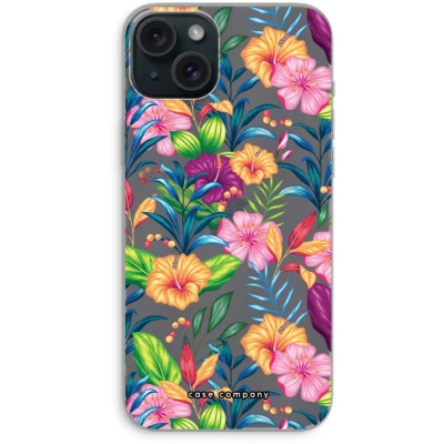 Afbeelding van Case Company® hoesje geschikt voor iPhone 15 Plus Tropisch 2 Soft Cover Telefoonhoesje Bescherming aan alle Kanten en Schermrand
