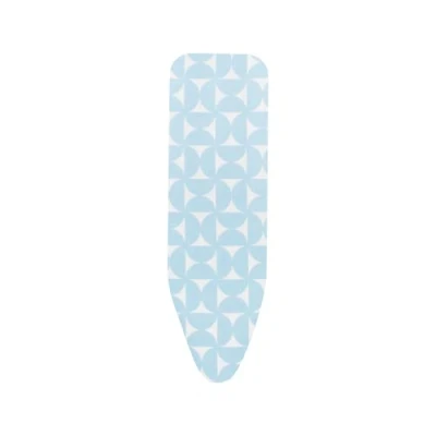 Image de Brabantia Housse de Table à Repasser B 124 x 38 cm pour Fers Ordinaires et Vapeur Couche Supérieure Mousse Durable 2 mm 100% Coton Lavable Fresh Breeze