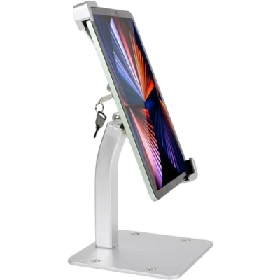 Afbeelding van woleyi Tablethouder, anti diefstal, aluminium tablethouder voor commercieel, winkels, verkoopoppervlakken, tentoonstellingen iPad Pro, Air Mini, Galaxy tablets, oppervlak, meer tablets 7 11 inch