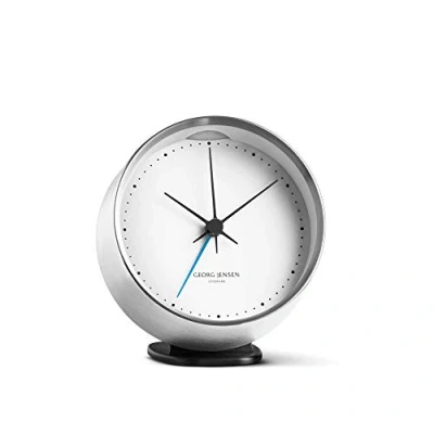 Afbeelding van Georg Jensen Alarmklok Henning Koppel 27 X 13 Cm Rvs Zilver/wit