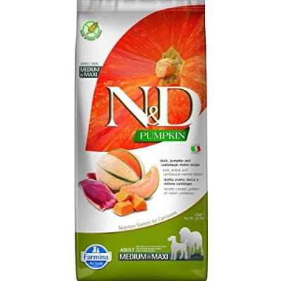 Afbeelding van N&amp;D Pumpkin hondenvoeding Eend medium/maxi 12 kg