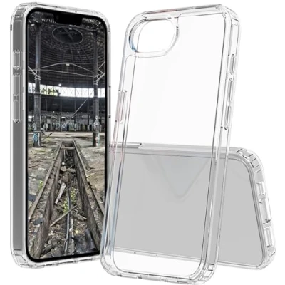 Afbeelding van JT Berlin Pankow Clear Backcover Apple iPhone 16e Transparant Inductieve lading, Stootbestendig