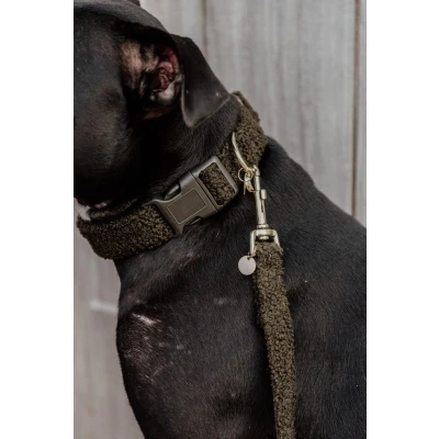 Afbeelding van Kentucky Halsband Teddy Fleece Pine Green 25 38cm