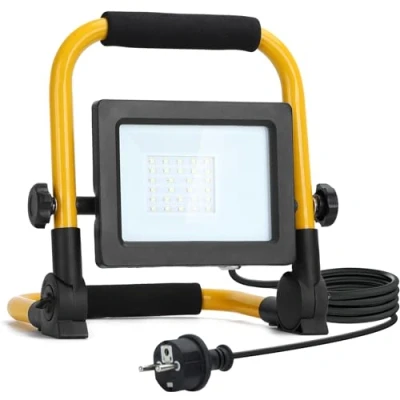 Afbeelding van Aigostar 13VRQ LED Werklamp Bouwlamp IP44 Stootvast 20W 1800lm 6500K Daglicht wit incl. 180cm Aansluitstekker