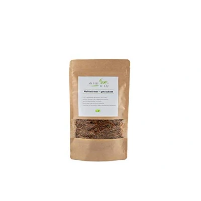 Afbeelding van Gegrilde meelwormen 30 g, eetbare insecten, insecten om te koken en eten, speciaal voor menselijke consumptie gekweekt in gecertificeerde productie geproduceerd, puur of