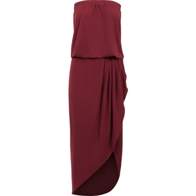 Afbeelding van Urban Classics Bandeau Maxijurk, Dames, Maat: 5XL, Burgundy
