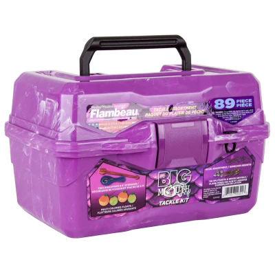 Afbeelding van Flambeau Big Mouth Tackle Box Kit Purple Swirl (22x16,5x13,4cm) Viskoffer