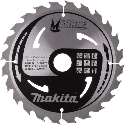 Afbeelding van Makita M FORCE cirkelzaagblad 210 x 30 2,3 mm 24 tanden ( B 32057 ) voor hout
