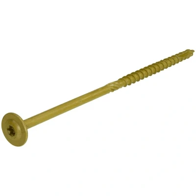 Afbeelding van Dynaplus houtbouwschroeven 8.0 x 160 mm tellerkop staal AR coating C4 bronze TX40 (Per 50 stuks)