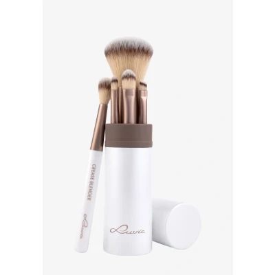 Afbeelding van Luvia Cosmetics Travel SET Kwastenset, Dames, Maat: One Size, Cream white/coffee brown