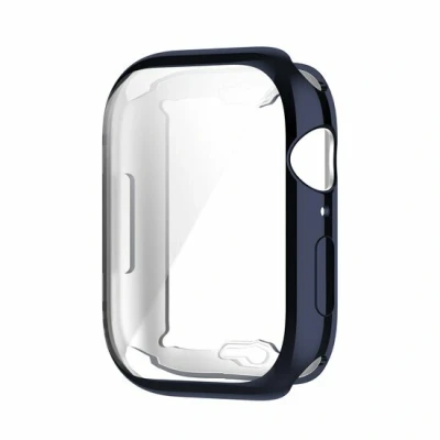 Afbeelding van Apple watch Siliconen case (volledig beschermd) 41mm Donkerblauw Geschikt voor
