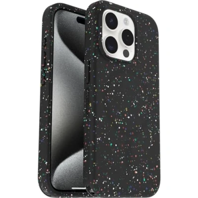 Image de OtterBox Core Series Coque de protection pour téléphone portable compatibilité avec MagSafe silicone REGRIND, caoutchouc synthétique nuit carnaval (noir) Apple iPhone 15 Pro