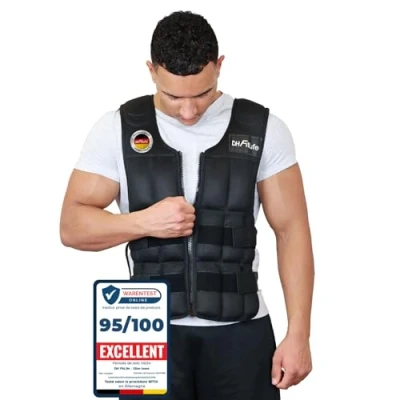 Afbeelding van DH FitLife Verstelbaar gewichtsvest 20 kg voor spieropbouw en krachttraining verzwaarde vest loopvest dames heren fitness trainingsvest