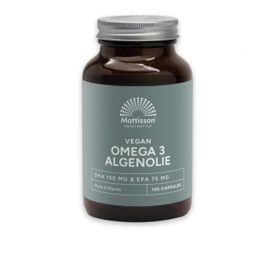 Afbeelding van Mattisson Vegan Omega 3 Algenolie DHA 150mg &amp; EPA 75mg 60 capsules