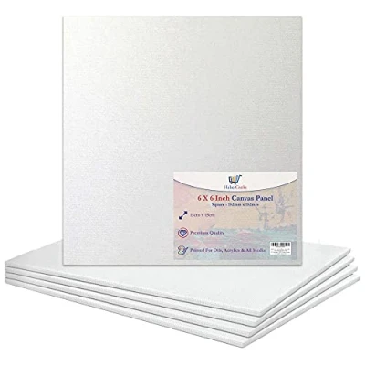 Afbeelding van 5 x 15,2 cm, blanco, gespannen canvas, 100% katoen, voor olieverfschilderijen, acryl, gemengd weefsel, wit