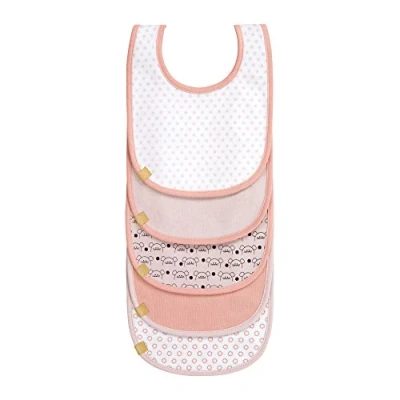Image de LÄSSIG Bavoir enfant Ensemble de bavoirs pour enfants (5 pièces) Velcro coton imperméable/Value Pack Bib Little Chums Mouse