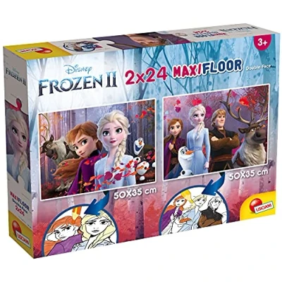 Afbeelding van Lisciani Giochi 86597 Disney Supermaxi puzzel 2 x 24 cm, de ijskoningin