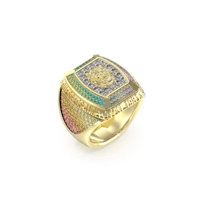 Afbeelding van Guess JUMR05034JWYGMC62 Ring Heren Lion King Ringmaat 62