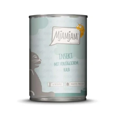 Afbeelding van MjAMjAM Kat Heerlijke Maaltijden Blik 6x400g Insect &amp;Kalf