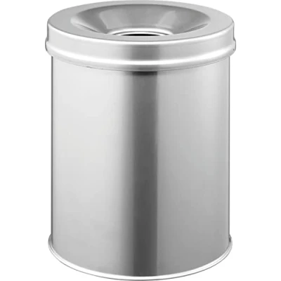 Afbeelding van Durable 330523 Prullenbak 15 l (Ø x h) 260 mm 357 Staal Zilver 1 stuk(s)