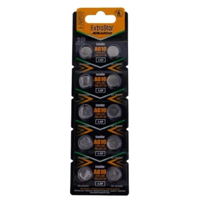 Afbeelding van Knoopcellen AG10 1,5 V LR1130 389 SR54 SR1130 LR54 10 stuks