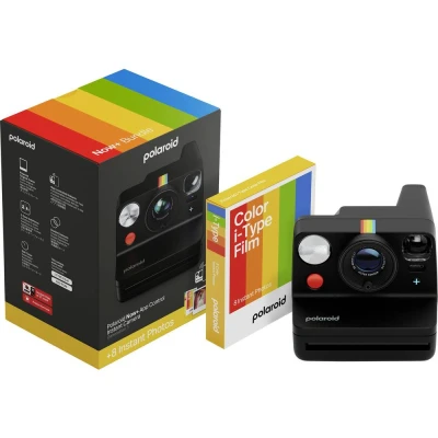 Afbeelding van Polaroid Now+ Gen 3 Black Color Film Bundle met 8 foto&#039;s