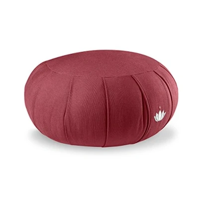 Afbeelding van Lotuscrafts Zafu Kussen Kapok Delight zithoogte 15 cm meditatiekussen yogakussen met kapokvulling wasbare hoes van biologisch katoen Yoga
