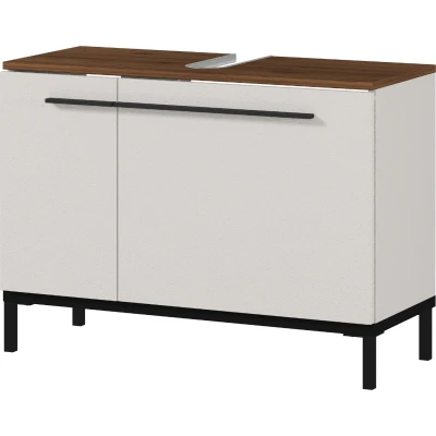 Afbeelding van Germania Yonkers Wastafelonderkast Cashmere / Walnoot 80 cm