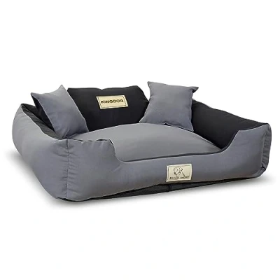 Afbeelding van KINGDOG Hondenbed / Dierenmand 75x65 cm grijs/zwart