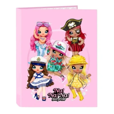 Afbeelding van Ringmap Na!Na!Na! Surprise Sparkles Roze A4 (26.5 x 33 4 cm)