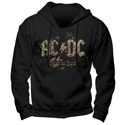 Afbeelding van Beats &amp; More AC/DC Rock or Bust Hoodie (uniseks), zwart.