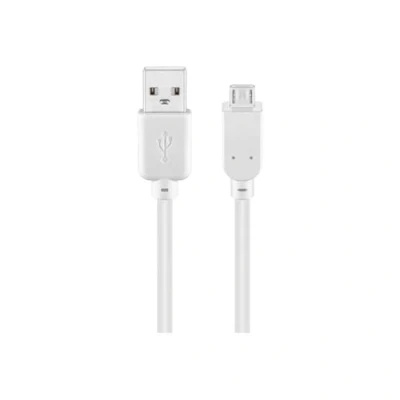 Image de goobay Câble USB (M) pour Micro de type B 2.0 30 cm blanc
