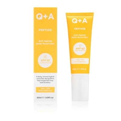 Afbeelding van Q+A Peptide Anti Ageing Facial Sunscreen SPF50 50ml