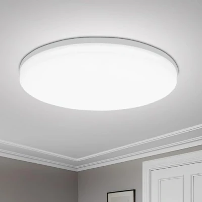 Afbeelding van Yafido Led plafondlamp, 48 W, UFO paneel, rond, modern, ultradun, led, lamp 4320 lm, koudwit, 6500 K, eenvoudig te installeren, geschikt voor keuken, woonkamer, balkon, Ø 30 x 4 cm