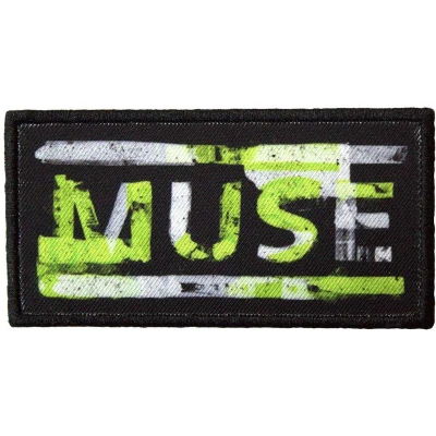 Afbeelding van Muse Distressed Logo Patch Zwart
