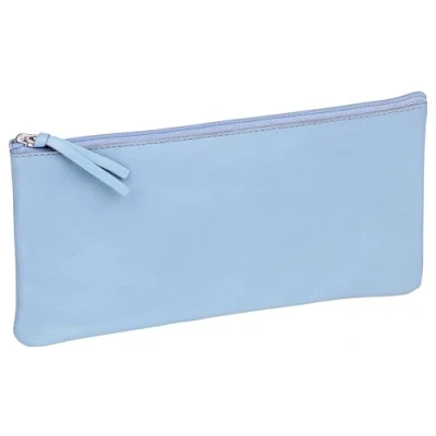 Afbeelding van Clairefontaine 410165C Pennenetui, plat, hemelsblauw, 22 x 11 cm, van echt lamsleer
